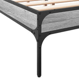 Bed frame without mattress sonoma gray 160x200 cm