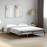 Bed frame without mattress sonoma gray 160x200 cm