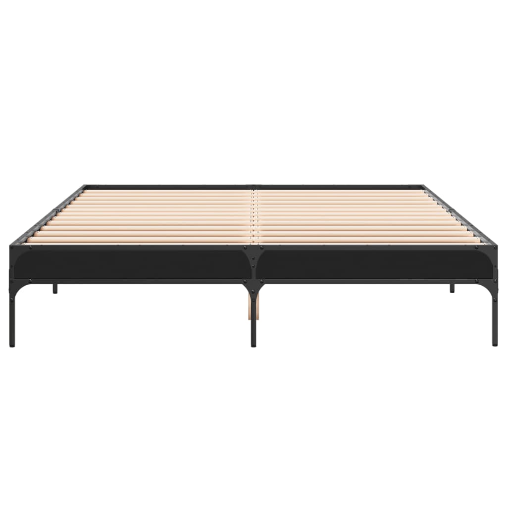 Bed frame without mattress black 150x200 cm