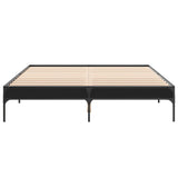 Bed frame without mattress black 150x200 cm