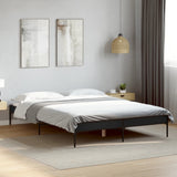 Bed frame without mattress black 150x200 cm