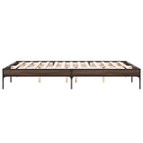 Cadre de lit sans matelas chêne marron 150x200 cm