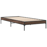 Cadre de lit sans matelas chêne marron 100x200 cm