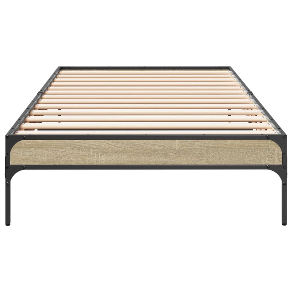 Cadre de lit sans matelas chêne sonoma 90x200 cm