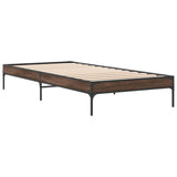 Cadre de lit sans matelas chêne marron 90x200 cm