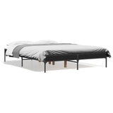 Cadre de lit sans matelas noir 140x190 cm