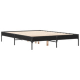 Cadre de lit sans matelas noir 140x190 cm