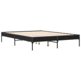 Cadre de lit sans matelas noir 135x190 cm