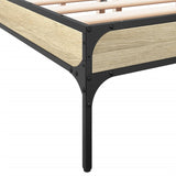 Cadre de lit sans matelas chêne sonoma 135x190 cm