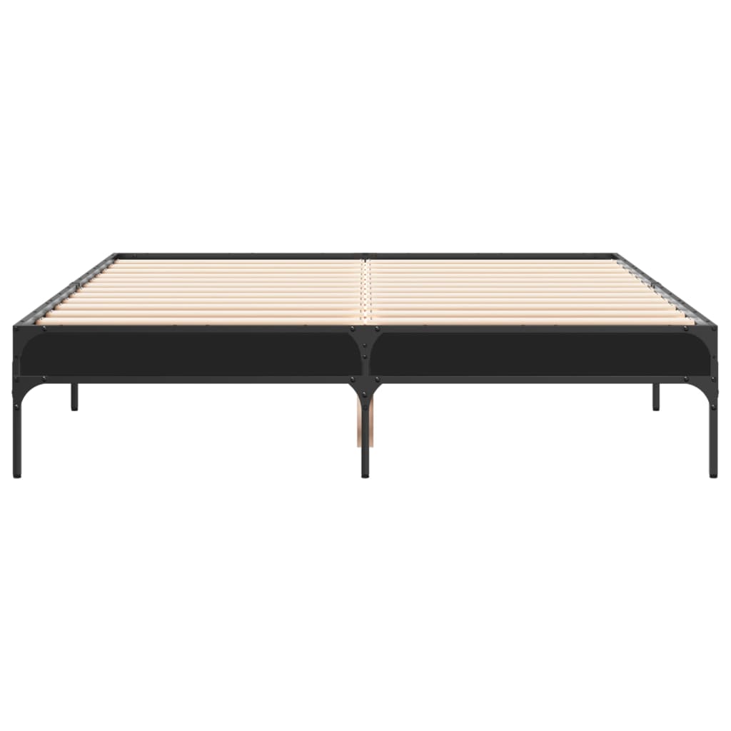 Bed frame without mattress black 120x190 cm