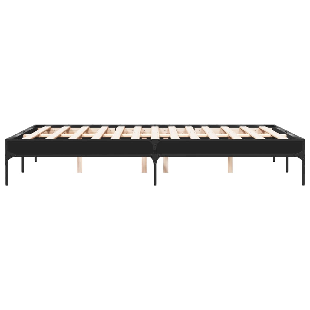 Bed frame without mattress black 120x190 cm