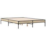 Cadre de lit sans matelas chêne sonoma 120x190 cm