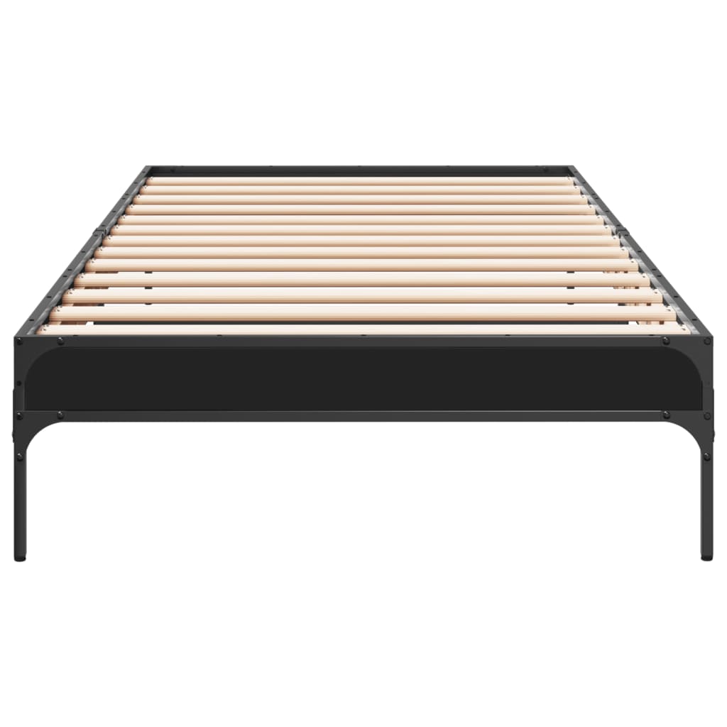 Cadre de lit sans matelas noir 90x190 cm