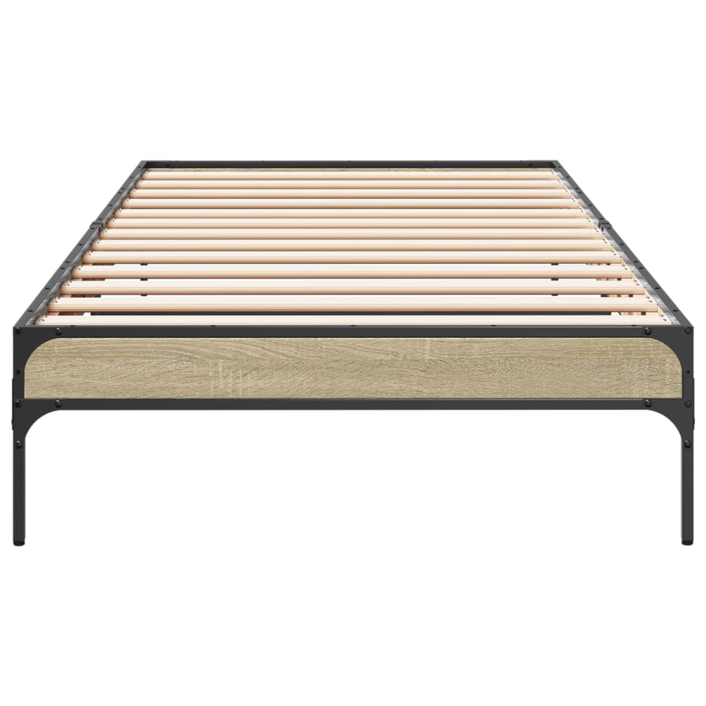 Cadre de lit sans matelas chêne sonoma 90x190 cm