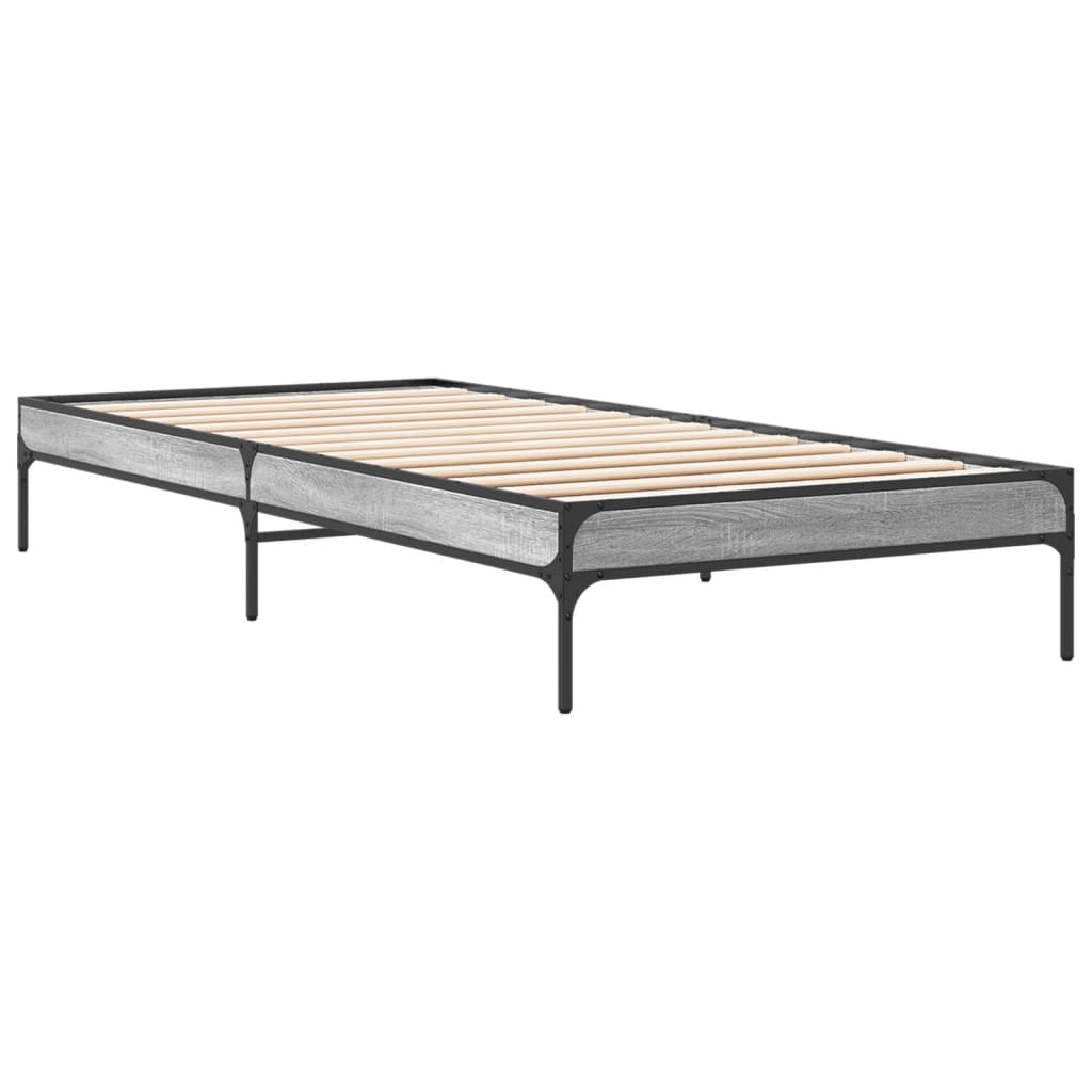 Cadre de lit sans matelas sonoma gris 90x190 cm