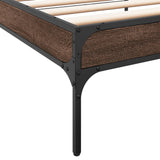 Cadre de lit sans matelas chêne marron 90x190 cm