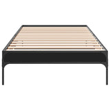 Cadre de lit sans matelas noir 75x190 cm