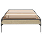 Bed frame without mattress sonoma oak 75x190 cm