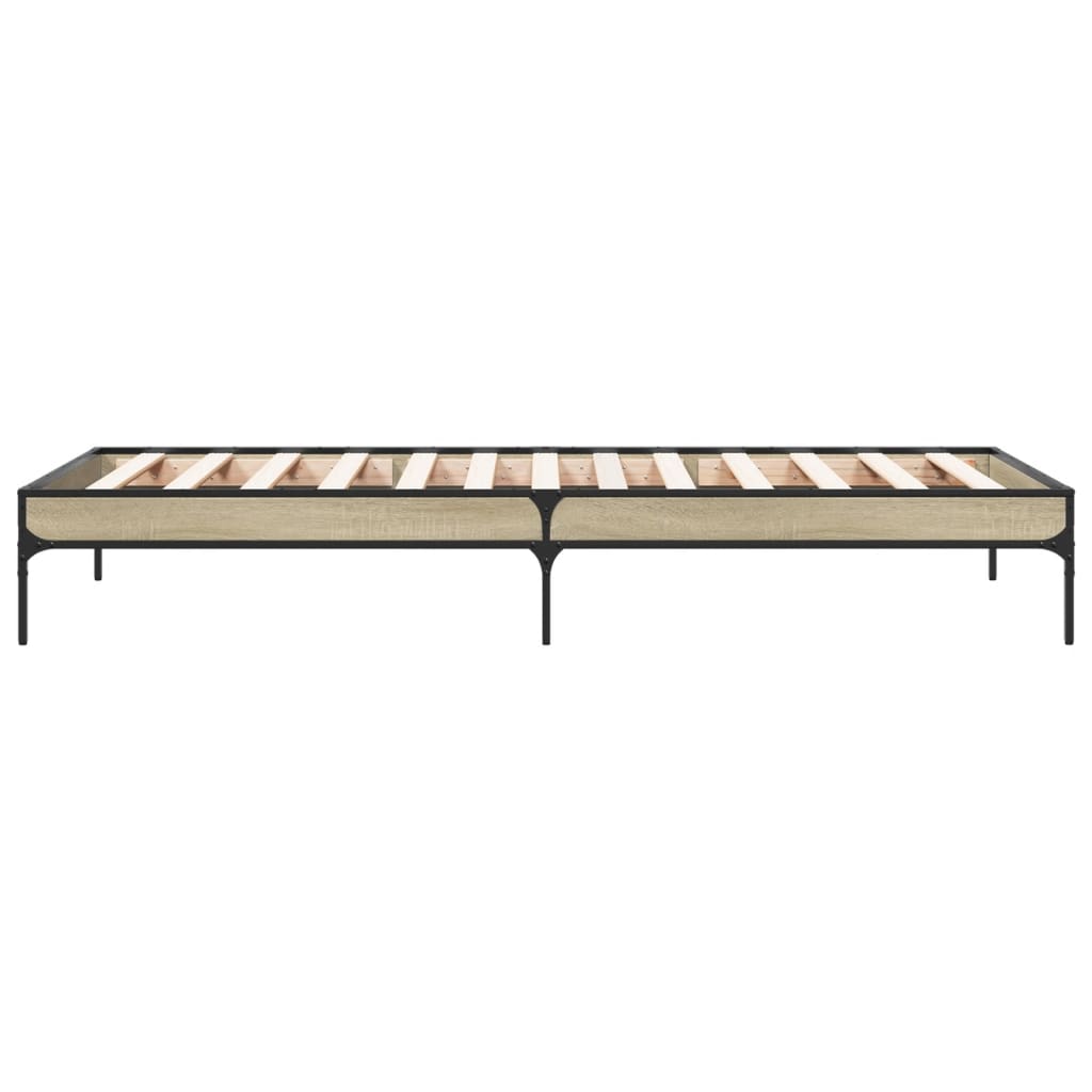 Bed frame without mattress sonoma oak 75x190 cm