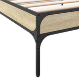 Bed frame without mattress sonoma oak 75x190 cm