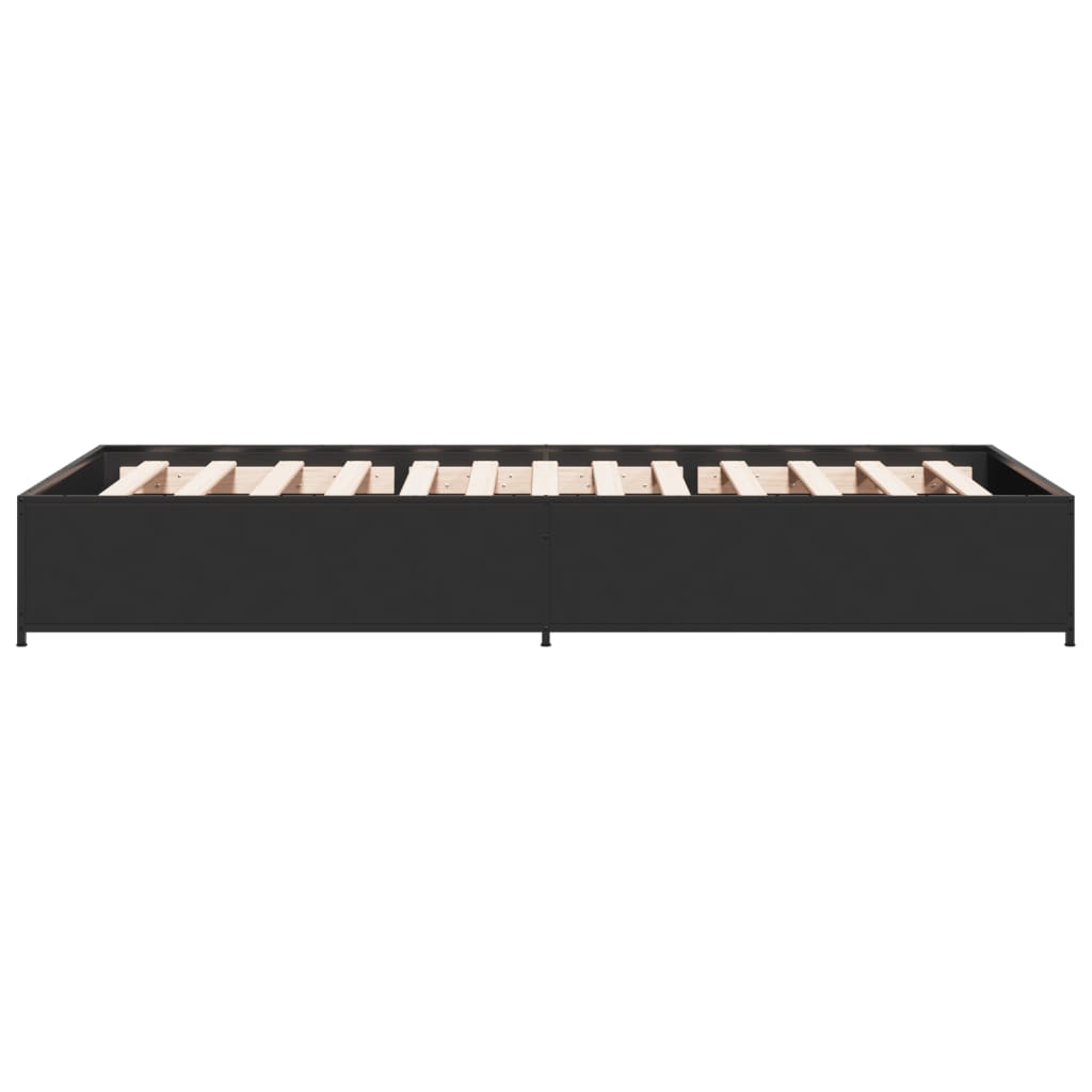 Bed frame without mattress black 100x200 cm