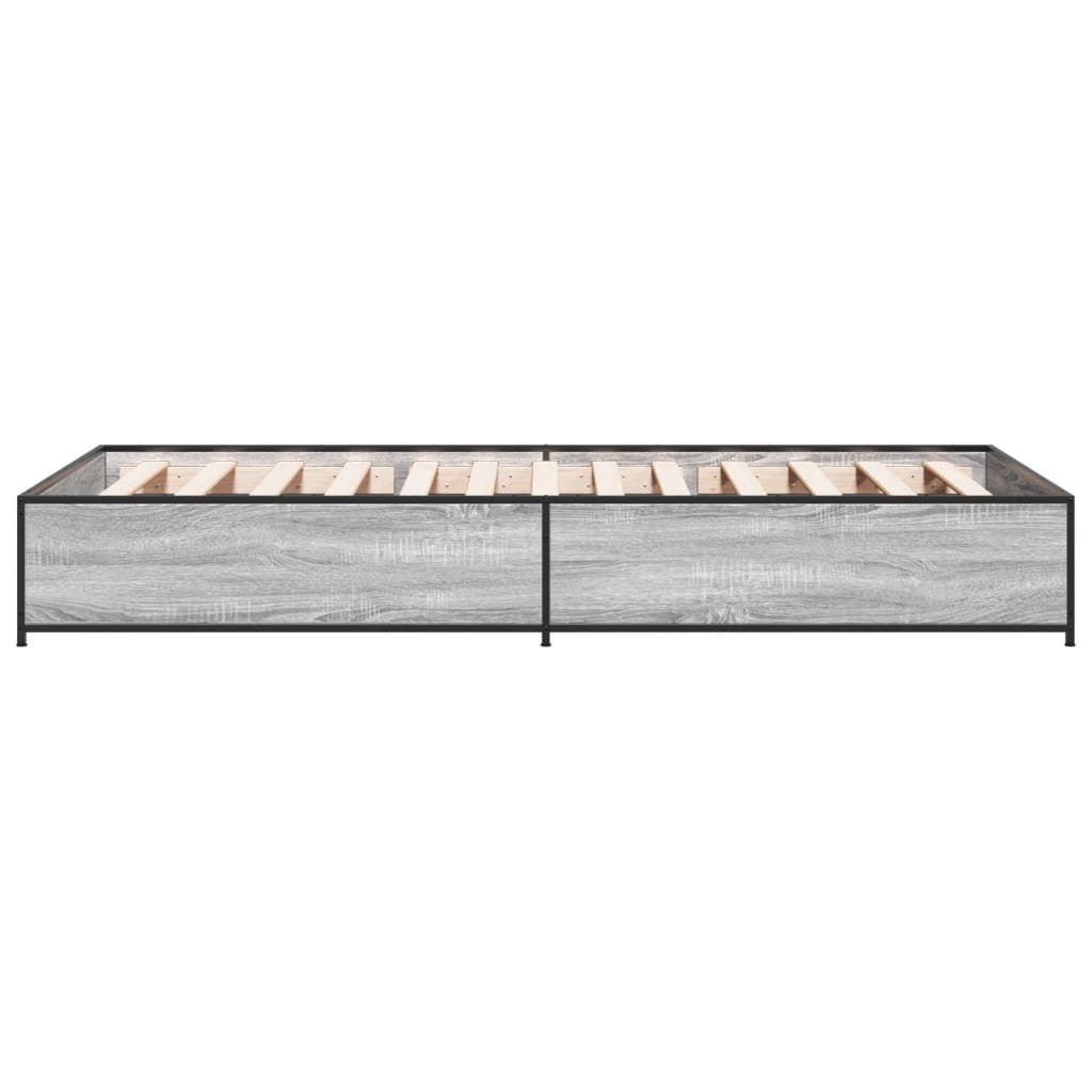 Cadre de lit sans matelas sonoma gris 100x200 cm