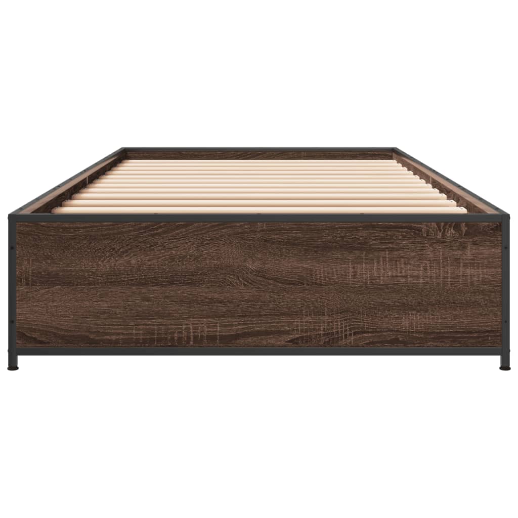 Cadre de lit sans matelas chêne marron 100x200 cm