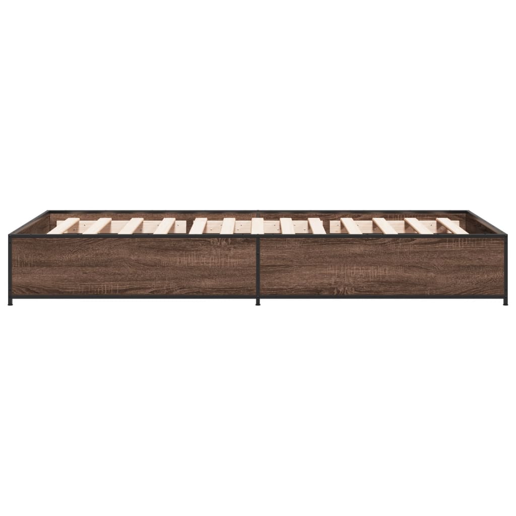 Cadre de lit sans matelas chêne marron 100x200 cm