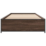 Cadre de lit sans matelas chêne marron 90x200 cm