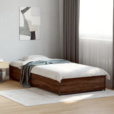 Cadre de lit sans matelas chêne marron 90x200 cm