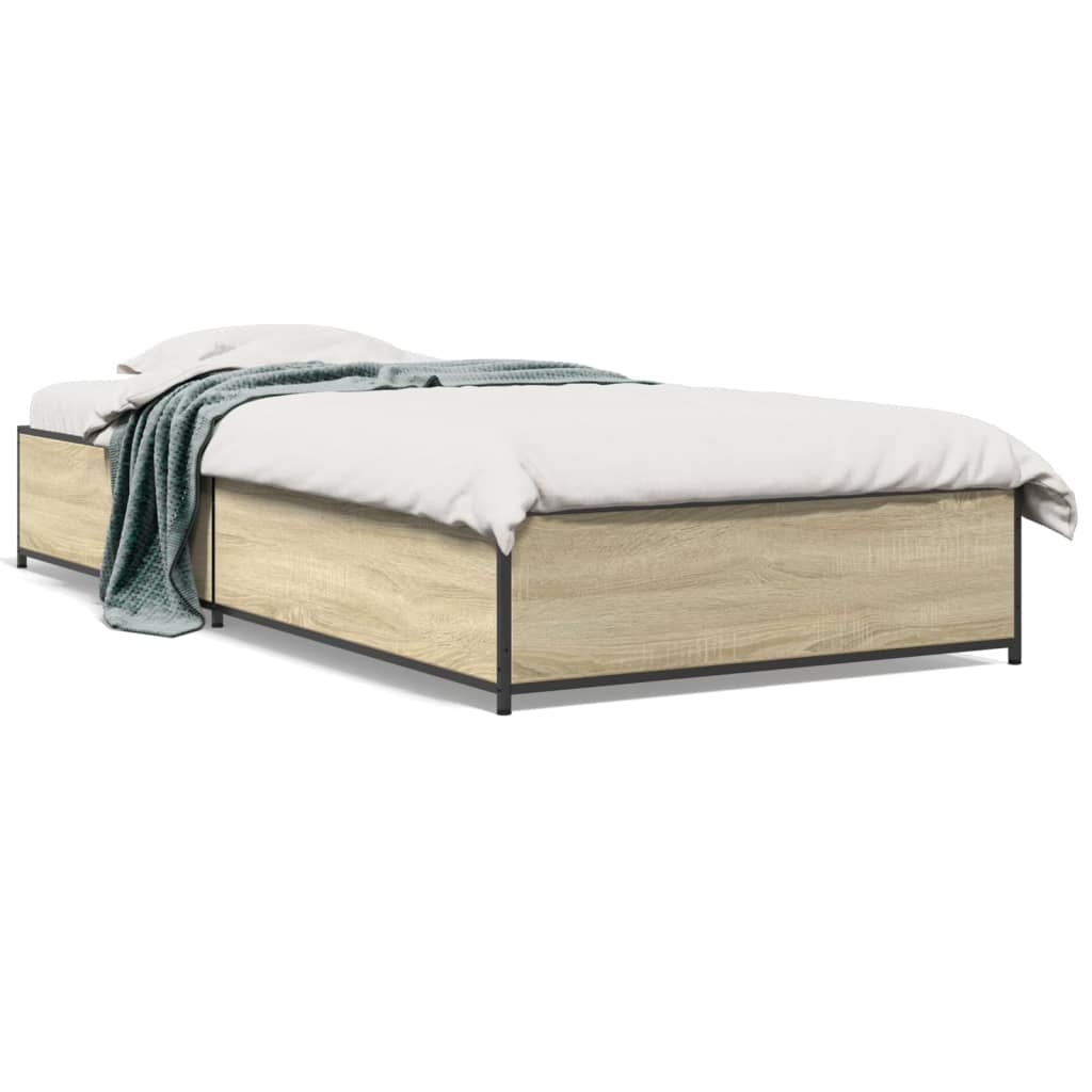 Cadre de lit sans matelas chêne sonoma 90x190 cm