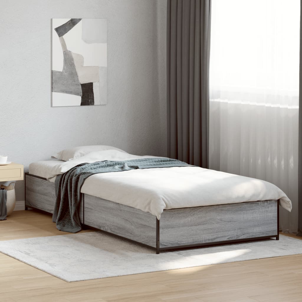 Cadre de lit sans matelas sonoma gris 90x190 cm