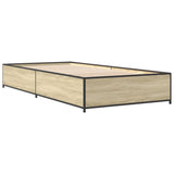 Cadre de lit sans matelas chêne sonoma 75x190 cm