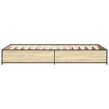 Cadre de lit sans matelas chêne sonoma 75x190 cm