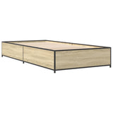 Cadre de lit sans matelas chêne sonoma 75x190 cm