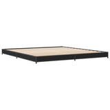 Cadre de lit sans matelas noir 200x200 cm