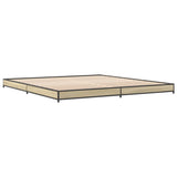 Cadre de lit sans matelas chêne sonoma 200x200 cm