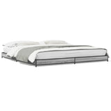 Cadre de lit sans matelas sonoma gris 200x200 cm