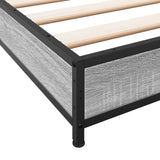 Cadre de lit sans matelas sonoma gris 200x200 cm