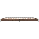 Bed frame without mattress brown oak 200x200 cm