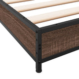 Cadre de lit sans matelas chêne marron 200x200 cm