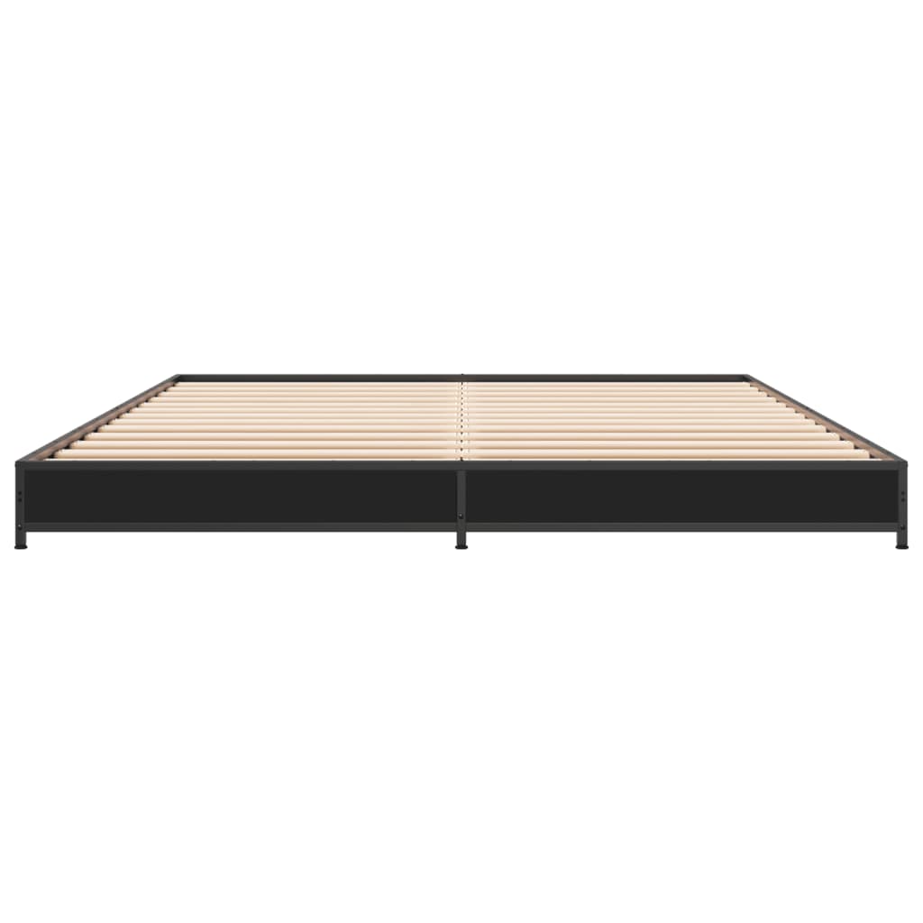 Bed frame without mattress black 150x200 cm