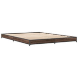 Cadre de lit sans matelas chêne marron 150x200 cm