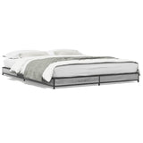 Cadre de lit sans matelas sonoma gris 140x200 cm