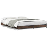 Cadre de lit sans matelas chêne marron 120x190 cm