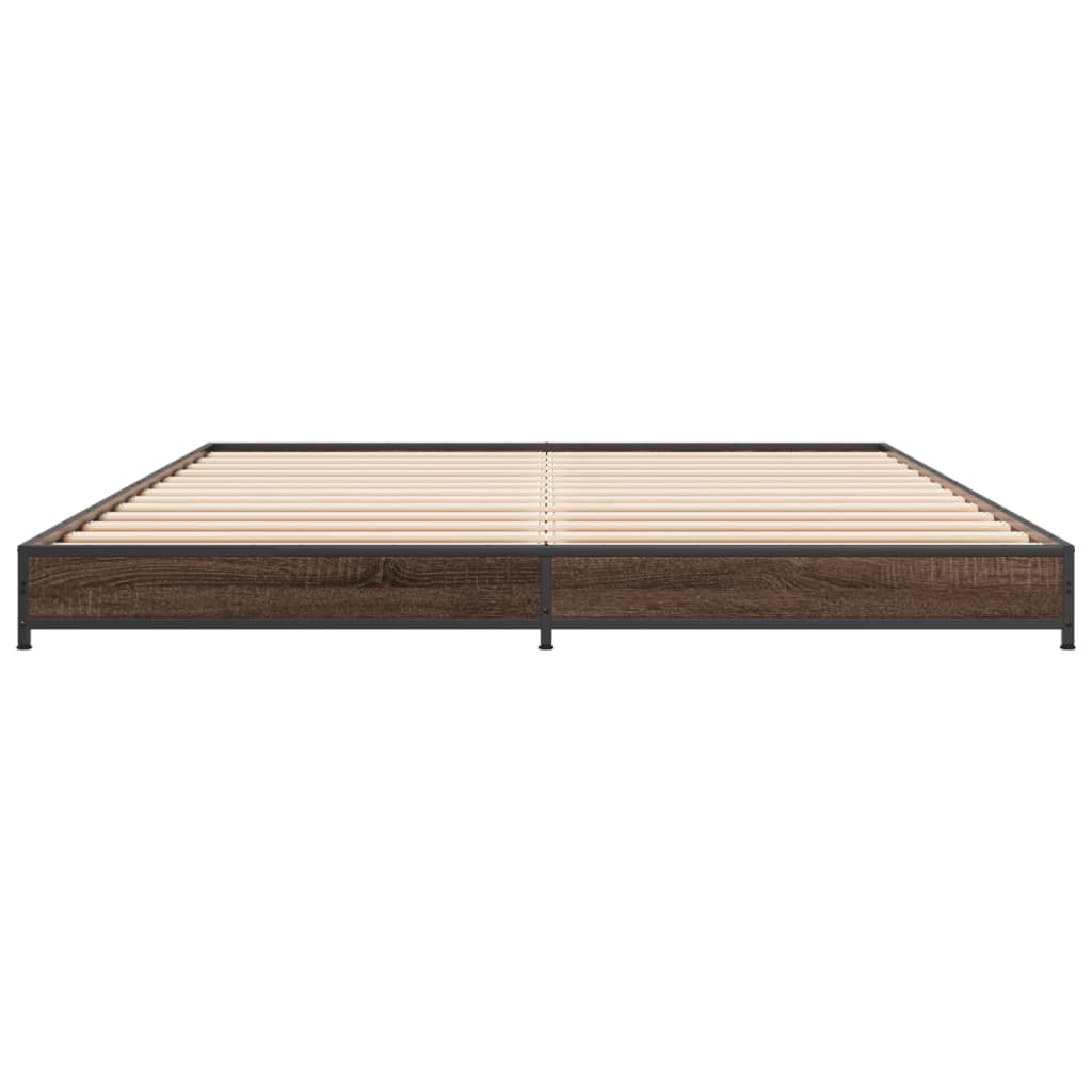 Cadre de lit sans matelas chêne marron 120x190 cm