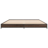 Cadre de lit sans matelas chêne marron 120x190 cm