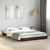 Cadre de lit sans matelas chêne marron 120x190 cm