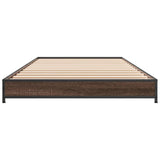 Cadre de lit sans matelas chêne marron 100x200 cm