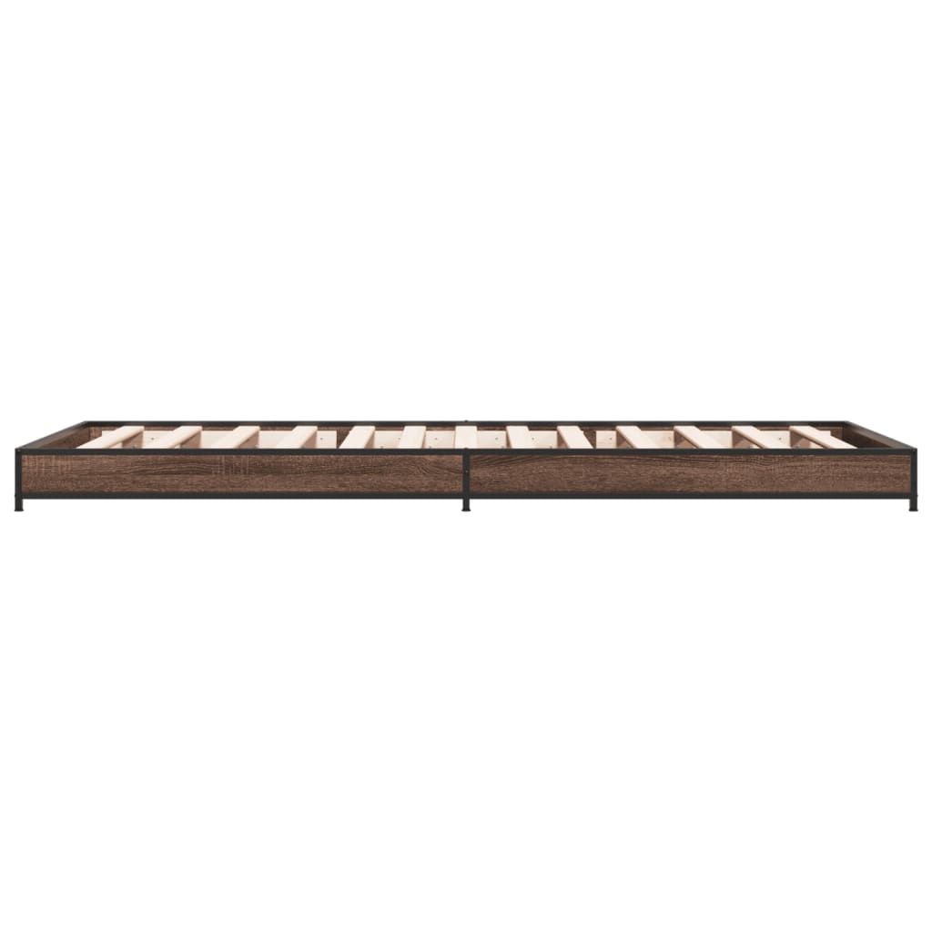 Cadre de lit sans matelas chêne marron 100x200 cm